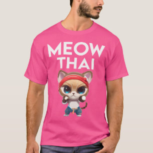 Camiseta Gato De Karate De Meow Tailandés Para El Luchador
