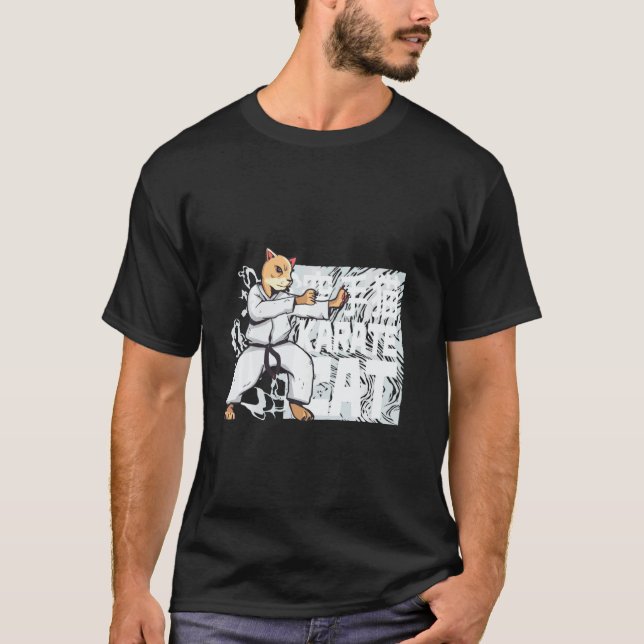Camiseta Gato de Karate Divertido (Anverso)