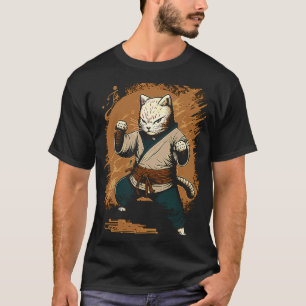 Camiseta Gato de Karate Japonés Judo Gatito Taekwondo