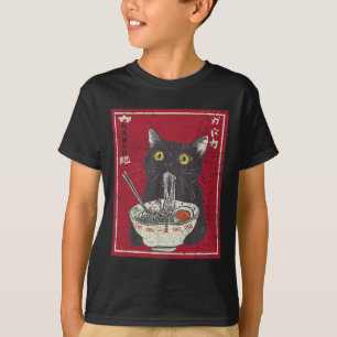 Camiseta Gato de Kawaii Ramen Comida japonesa Divertida Chi