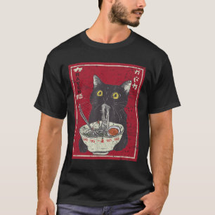 Camiseta Gato de Kawaii Ramen Comida japonesa Divertida Chi