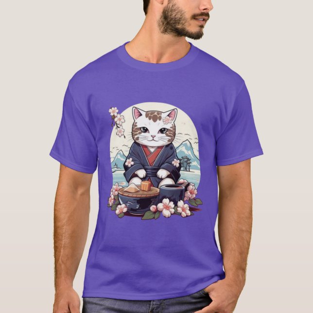 Camiseta Gato de Kimono 2 (Anverso)
