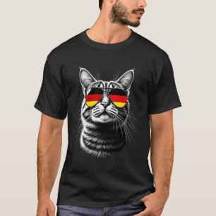 Camiseta Gato de la bandera alemana con gafas de sol bander