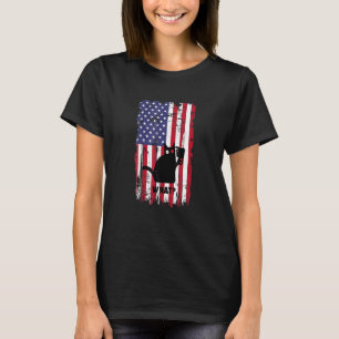 Camiseta Gato de la bandera qué gato negro asesino con Mac 