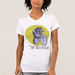 Camiseta Gato de la bicicleta
