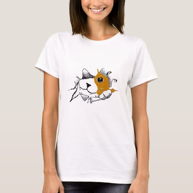Camiseta gato de la bolsa (Anverso)