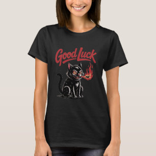 Camiseta Gato de la Buena Suerte u2013 Arte de Llama de Mon