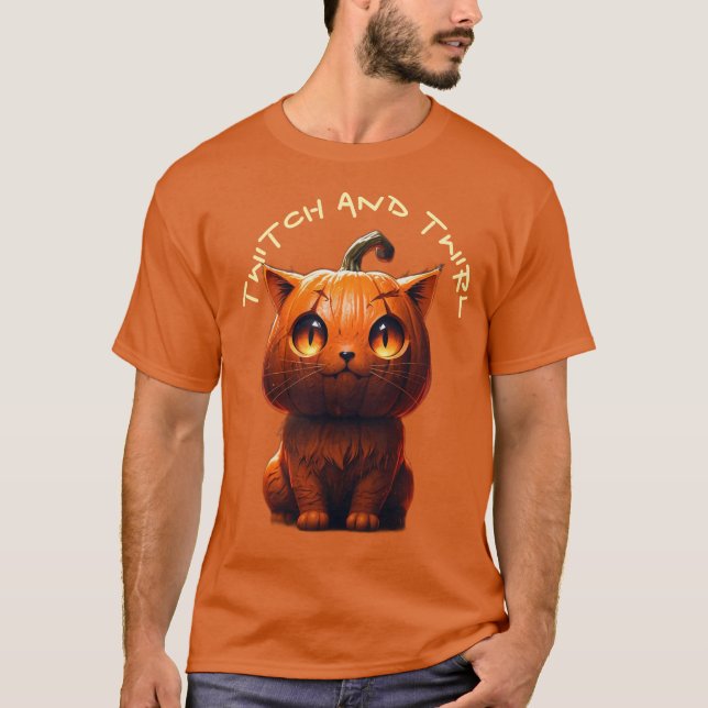 Camiseta Gato de la calabaza de remolque (Anverso)
