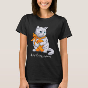 Camiseta Gato de la cinta Naranja del mes de sensibilizació