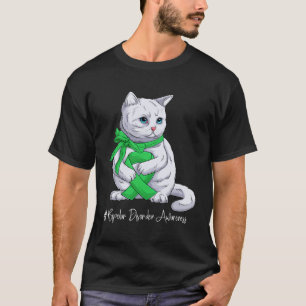Camiseta Gato de la cinta verde del Mes de Concienciación s