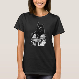 Camiseta Gato de la dama de gato sano y nerd del libro