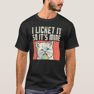 Camiseta Gato de la fiesta de helado de pijama Lo lamí así 