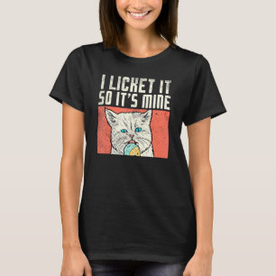 Camiseta Gato de la fiesta de helado de pijama Lo lamí así 