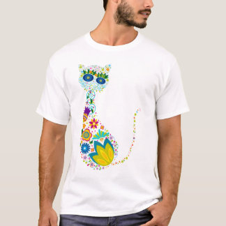 Camiseta Gato de la flor