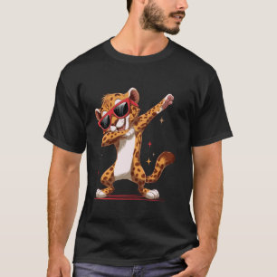 Camiseta Gato de la jungla guepardo divertido bailando Dabb