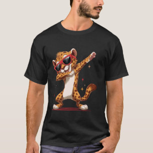 Camiseta Gato de la jungla guepardo haciendo dab divertido