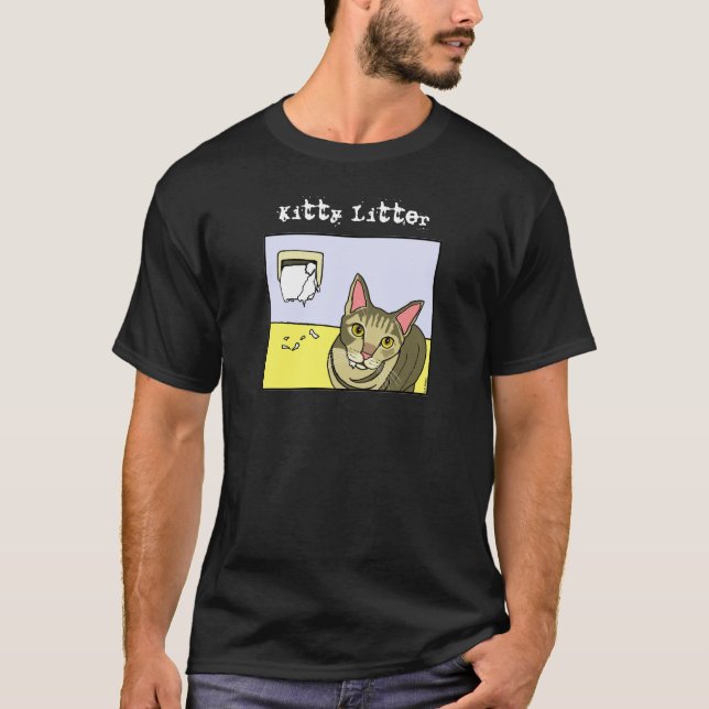 Camiseta Gato de la litera del gatito (Anverso)