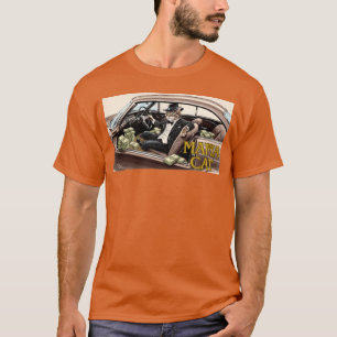 Camiseta Gato de la mafia dinero de hierba gatera chico de
