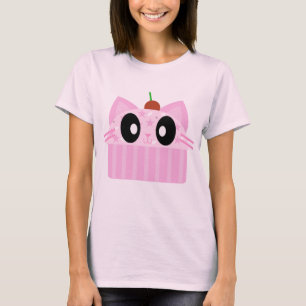 Camiseta gato de la magdalena del kawaii