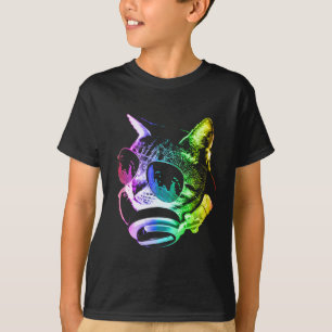 Camiseta Gato de la música del arco iris