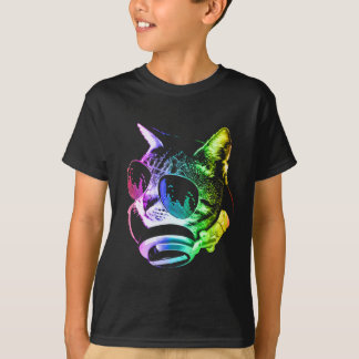 Camiseta Gato de la música del arco iris