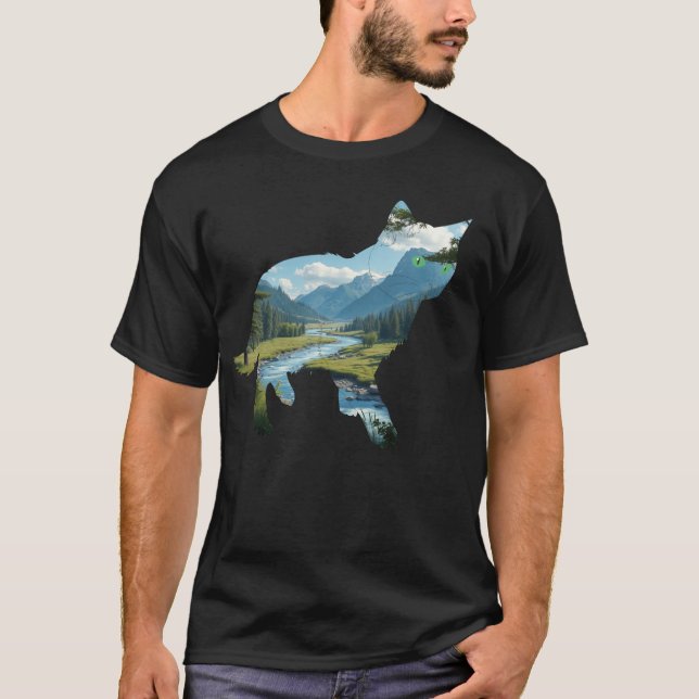 Camiseta Gato de la Naturaleza: Una mezcla de gracia y salv (Anverso)