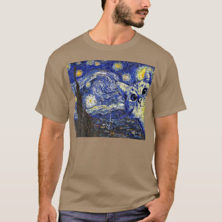 Camiseta Gato de la noche estrellado Van Gogh Cat Lover Cat