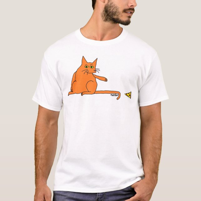 Camiseta Gato de la pizza (Anverso)