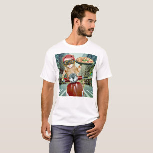Camiseta Gato de la pizza - gato - entrega de la pizza