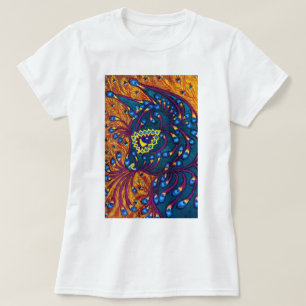 Camiseta Gato de la pluma del pavo real, Louis Wain