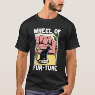 Camiseta Gato de la Rueda de la Fur-Tuna en Aspiradora Robo