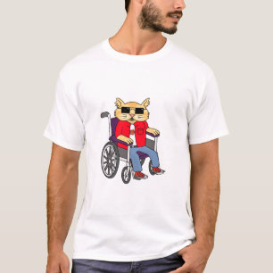 Camiseta Gato de la silla de ruedas