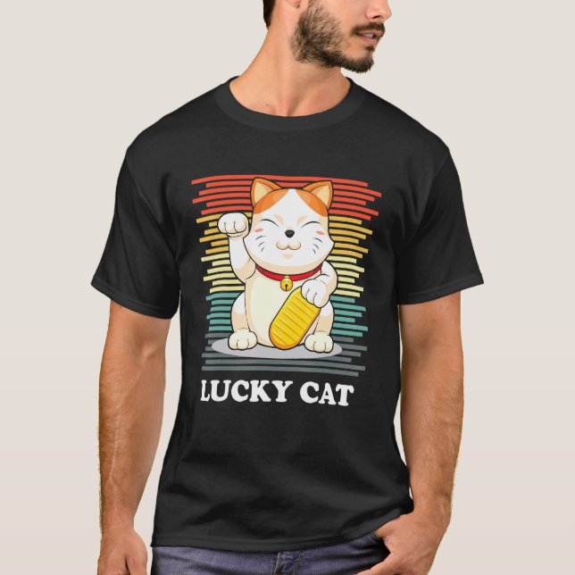 Camiseta Gato de la Suerte Maneki Neko (Anverso)