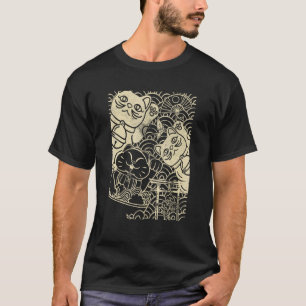 Camiseta Gato de la Suerte Maneki-Neko Japonés Buena Suerte