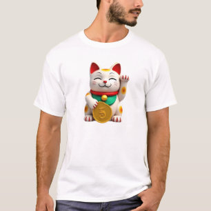 Camiseta Gato de la Suerte Símbolo de Fortuna y