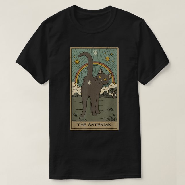 Camiseta Gato de la tarjeta Tarot El gráfico cósmico de Ast (Diseño del anverso)