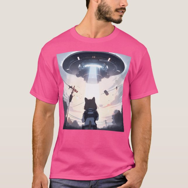 Camiseta Gato De La Ufo (Anverso)