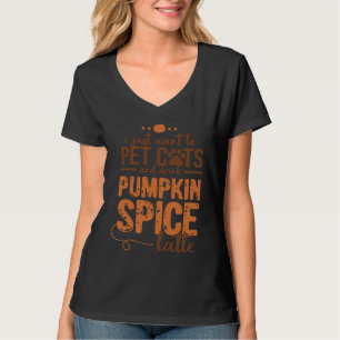 Camiseta Gato de lata de especias de calabaza de Halloween