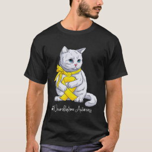 Camiseta Gato de lazo amarillo del Mes de Conciencia sobre