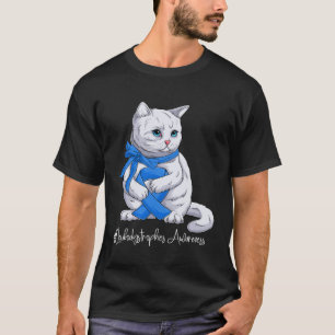 Camiseta Gato de lazo azul del Mes de Concienciación sobre