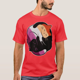 Camiseta Gato de Lesbianas Yin Yang