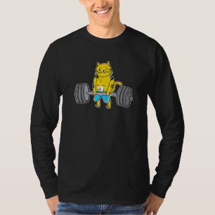 Camiseta Gato de levantamiento de pesas levantador de pesas