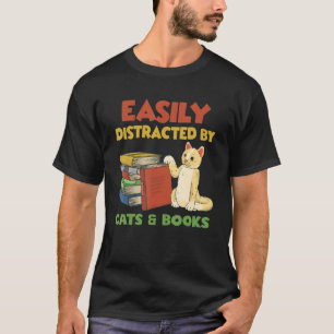 Camiseta Gato de librería de libros para hombres y mujeres