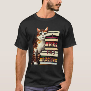 Camiseta Gato de licenciatura libro kit de graduación escol