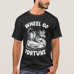 Camiseta Gato de Limpieza Robot Chiste Rueda de la Fortuna 