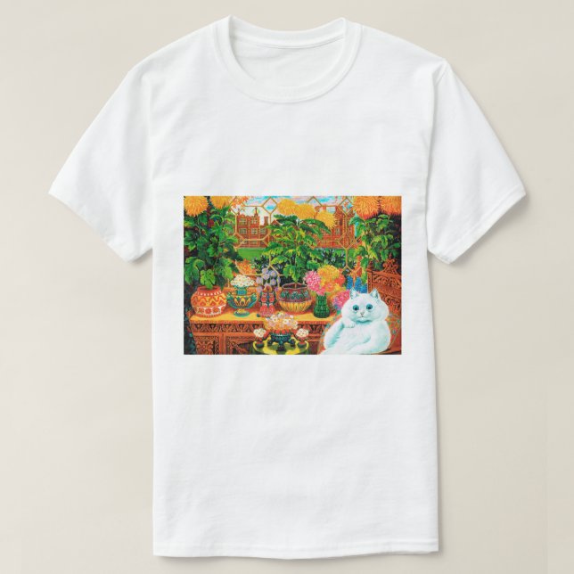 Camiseta Gato de los amantes de las flores, Louis Wain (Diseño del anverso)
