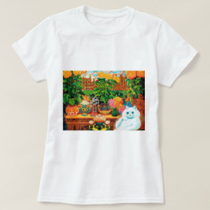 Camiseta Gato de los amantes de las flores, Louis Wain