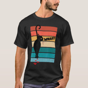 Camiseta Gato de los hombres qué gato negro asesino retro v
