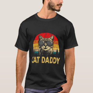 Camiseta Gato de los hombres vintage papi divertido gato am