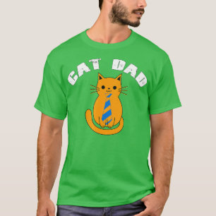 Camiseta Gato de los Padres Camisas Día Gato Papá Viste Tie